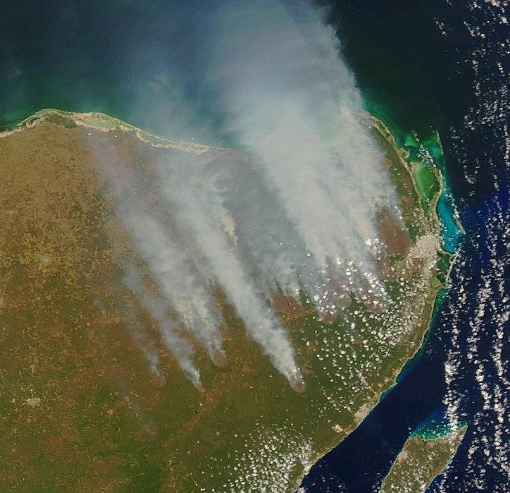 Fires in Yucatán, México